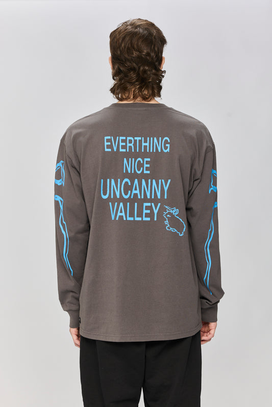 Dark Slate Gray טי שירט ארוכה לנשים / גברים Everything Nice LAZY EYE PPL