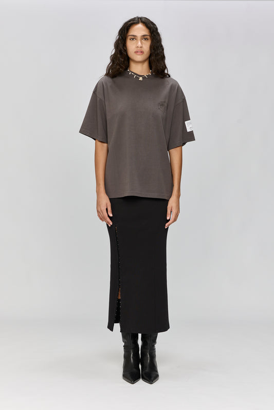 Light Gray טי שירט קצרה לנשים / גברים Spiral LAZY EYE PPL