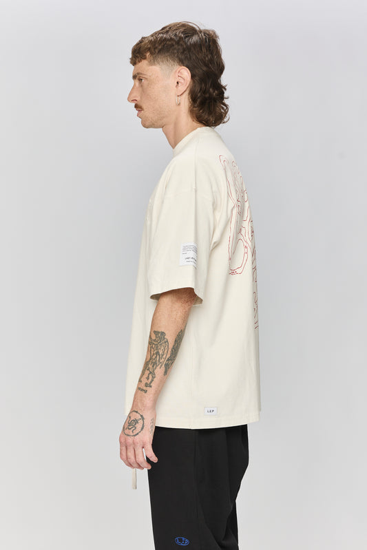 Light Gray טי שירט קצרה לנשים / גברים Spiral LAZY EYE PPL