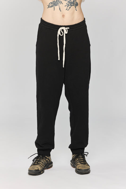 Black מכנסי טרנינג לגברים / נשים LAZY EYE PPL