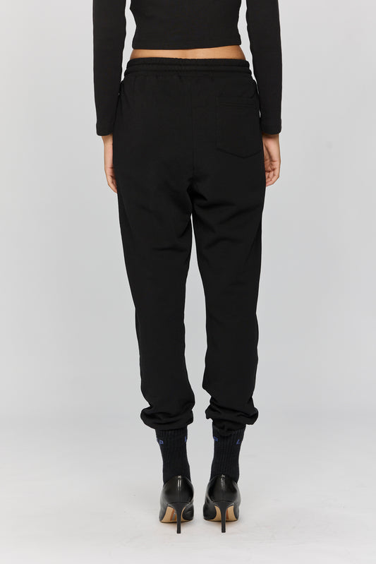 Black מכנסי טרנינג לגברים / נשים LAZY EYE PPL