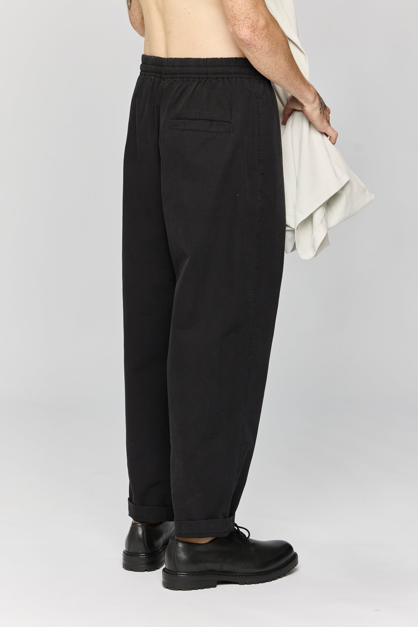 Black מכנסי אריג לגברים / נשים Woven LAZY EYE PPL