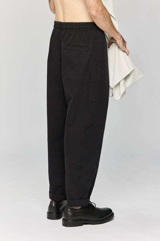 Black מכנסי אריג לגברים / נשים Woven LAZY EYE PPL