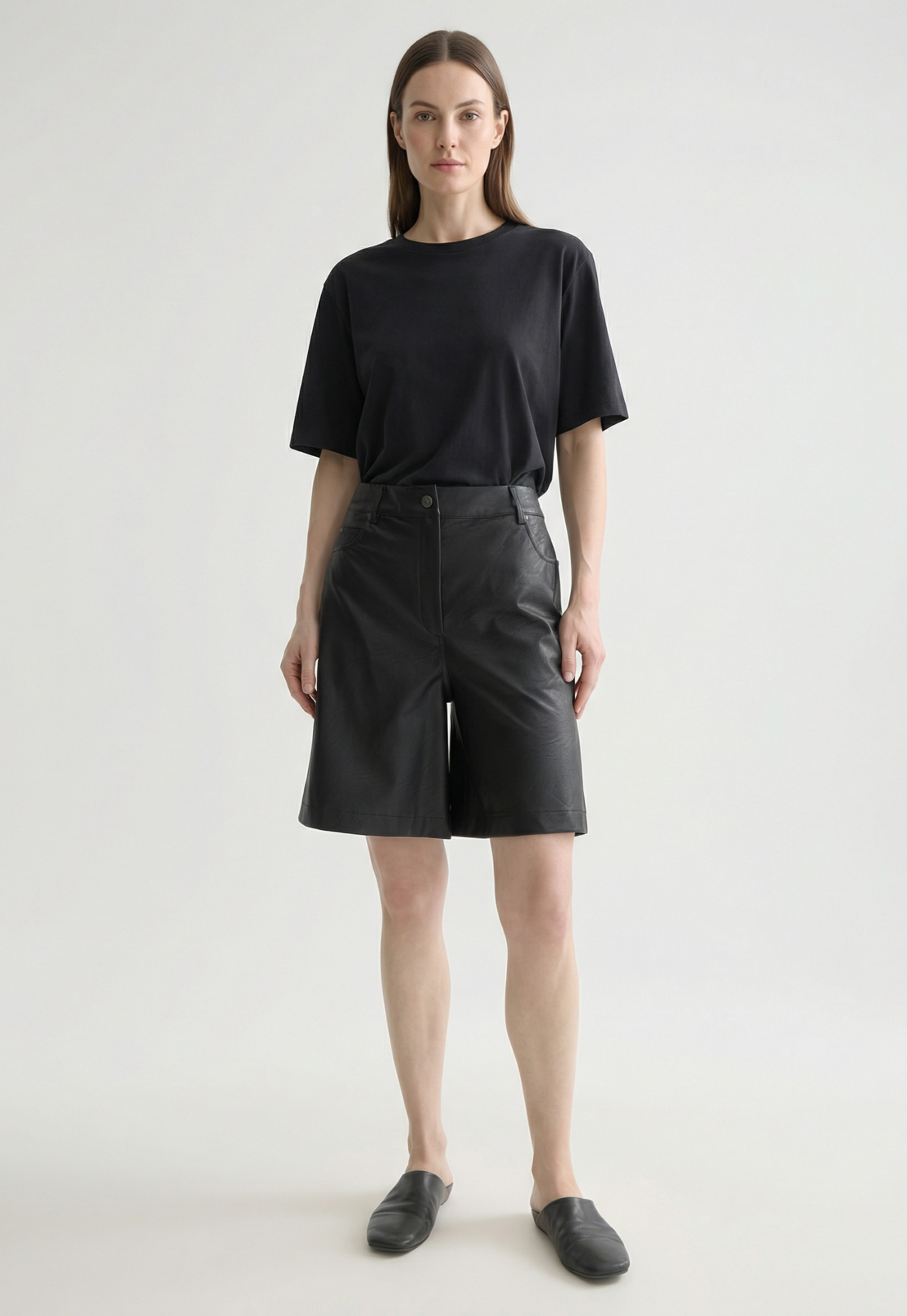 Lavender מכנסיים קצרים דמוי עור לנשים Faux Leather SCOTCH & SODA