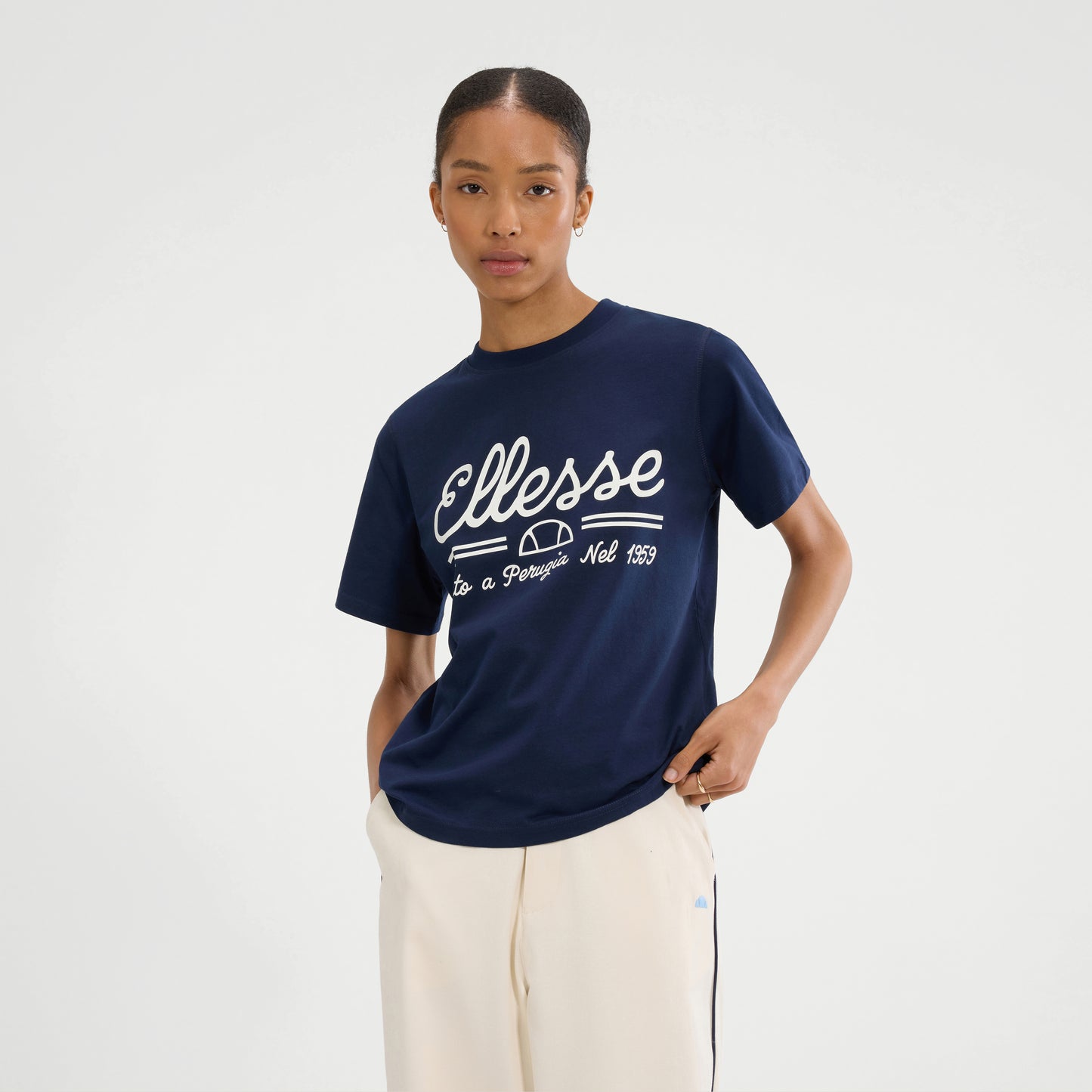 Beige טי שירט קצרה לנשים Giochi Invernali ELLESSE‎