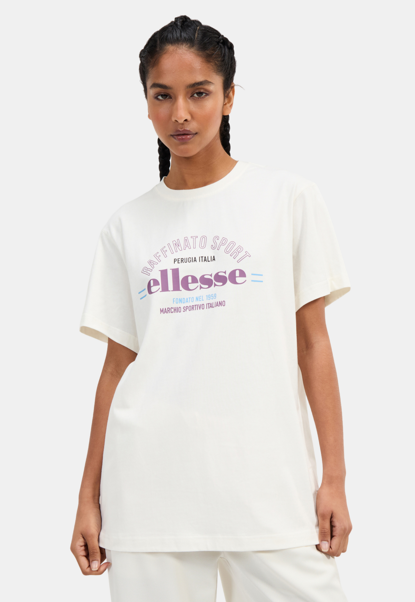 White Smoke טי שירט קצרה לנשים Kendall ELLESSE‎