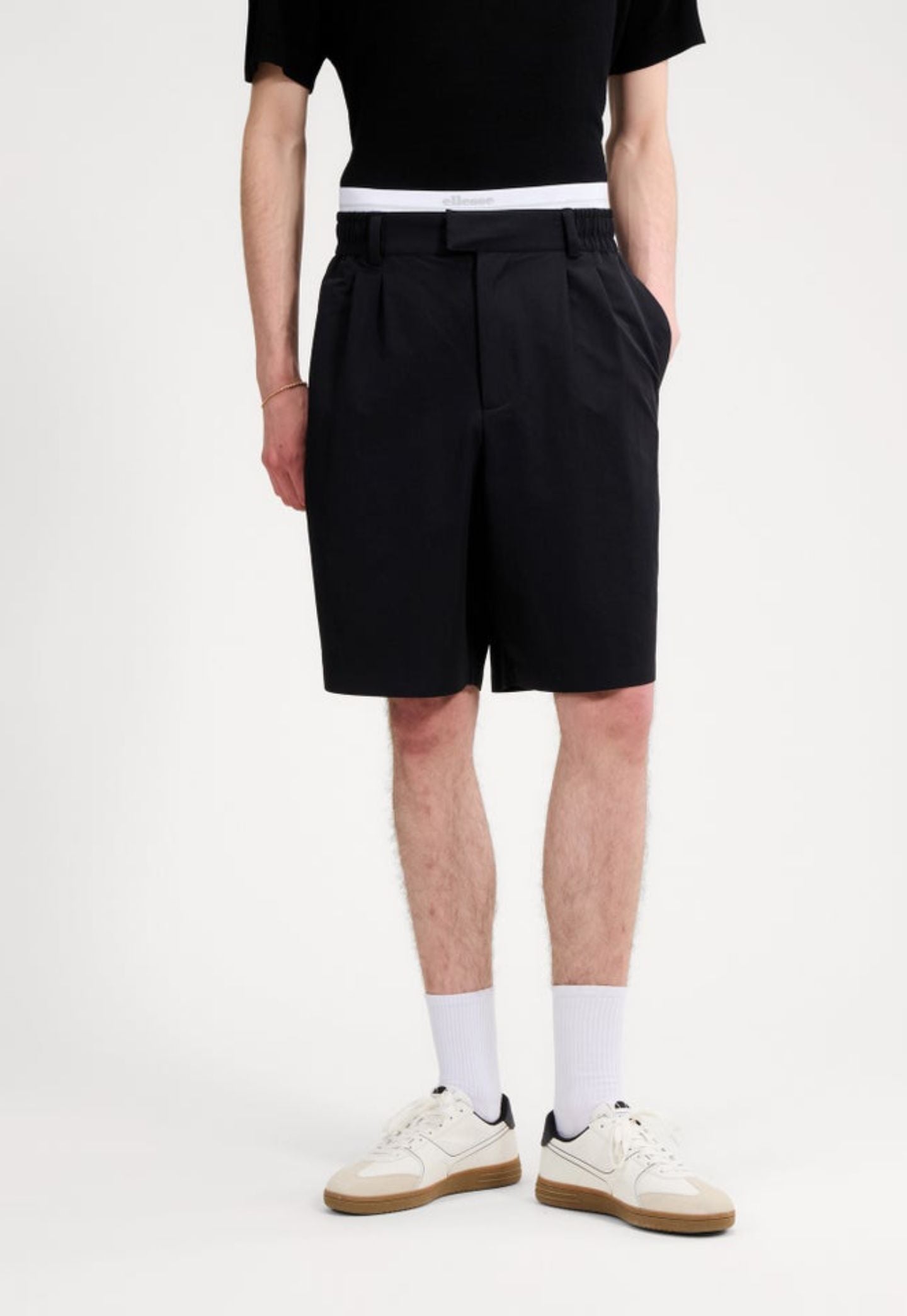 Black מכנסיים קצרים לגברים Trobaso ELLESSE‎