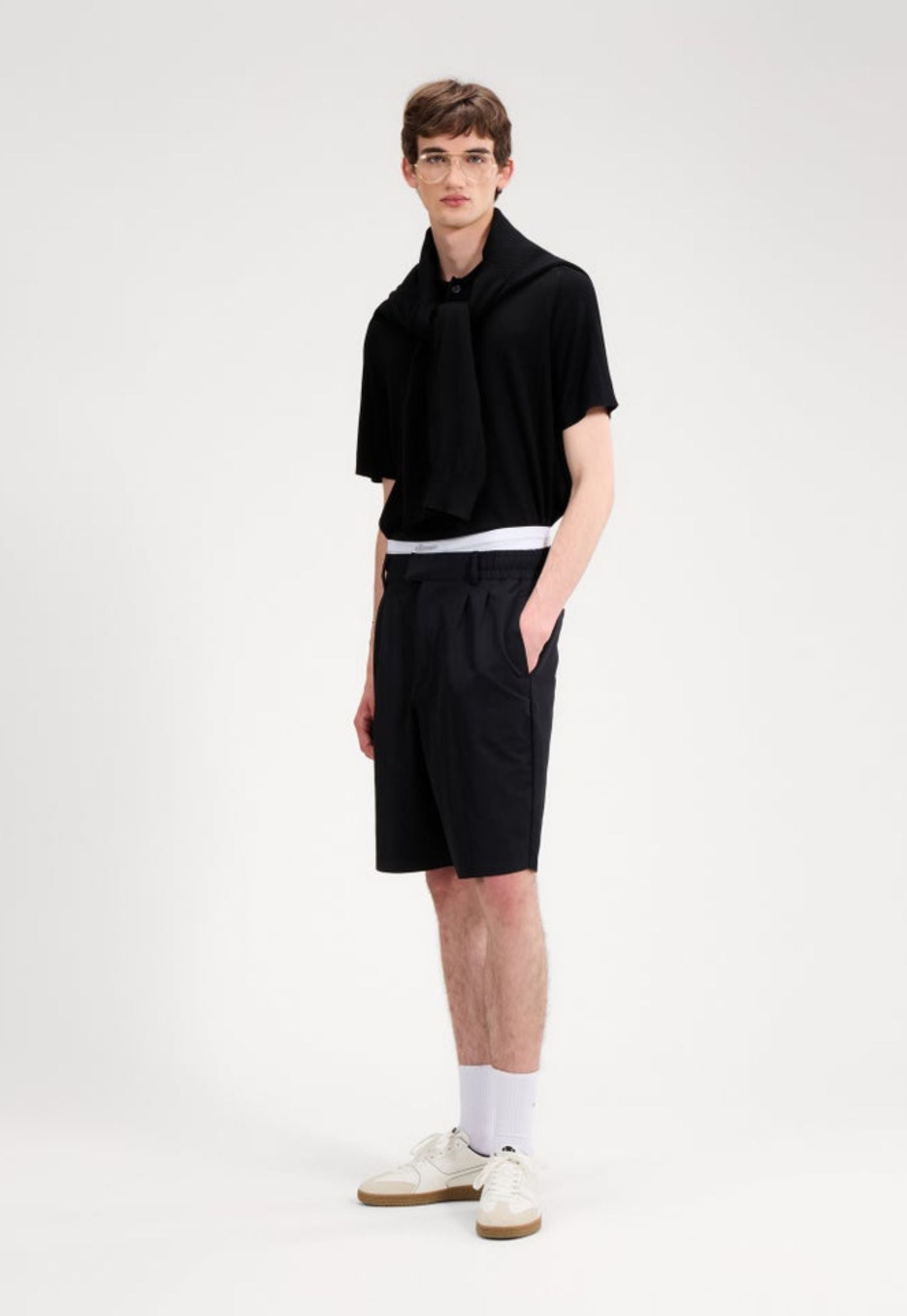 Black מכנסיים קצרים לגברים Trobaso ELLESSE‎