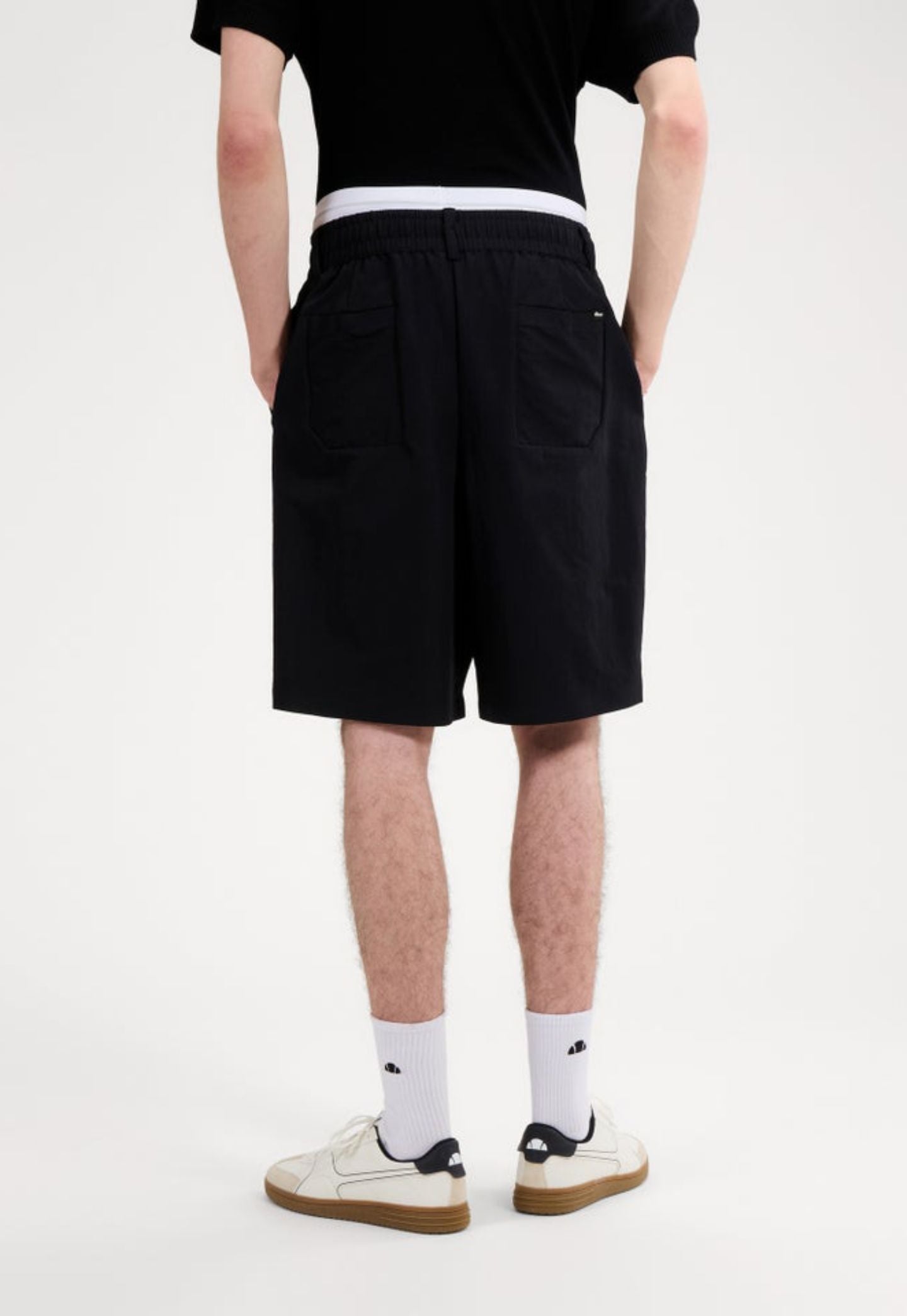 Black מכנסיים קצרים לגברים Trobaso ELLESSE‎