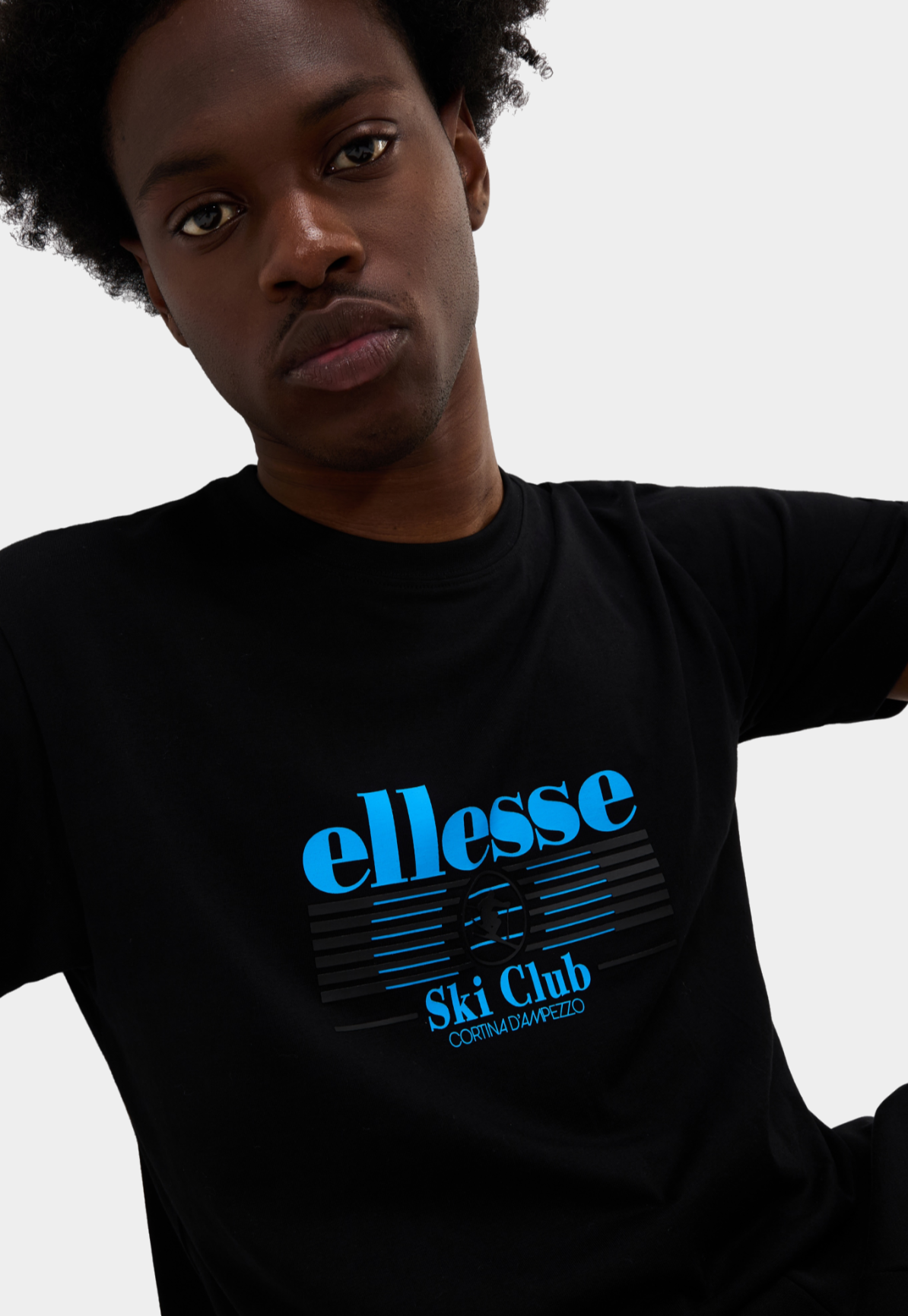 Black טי שירט קצרה לגברים Eliesca ELLESSE‎