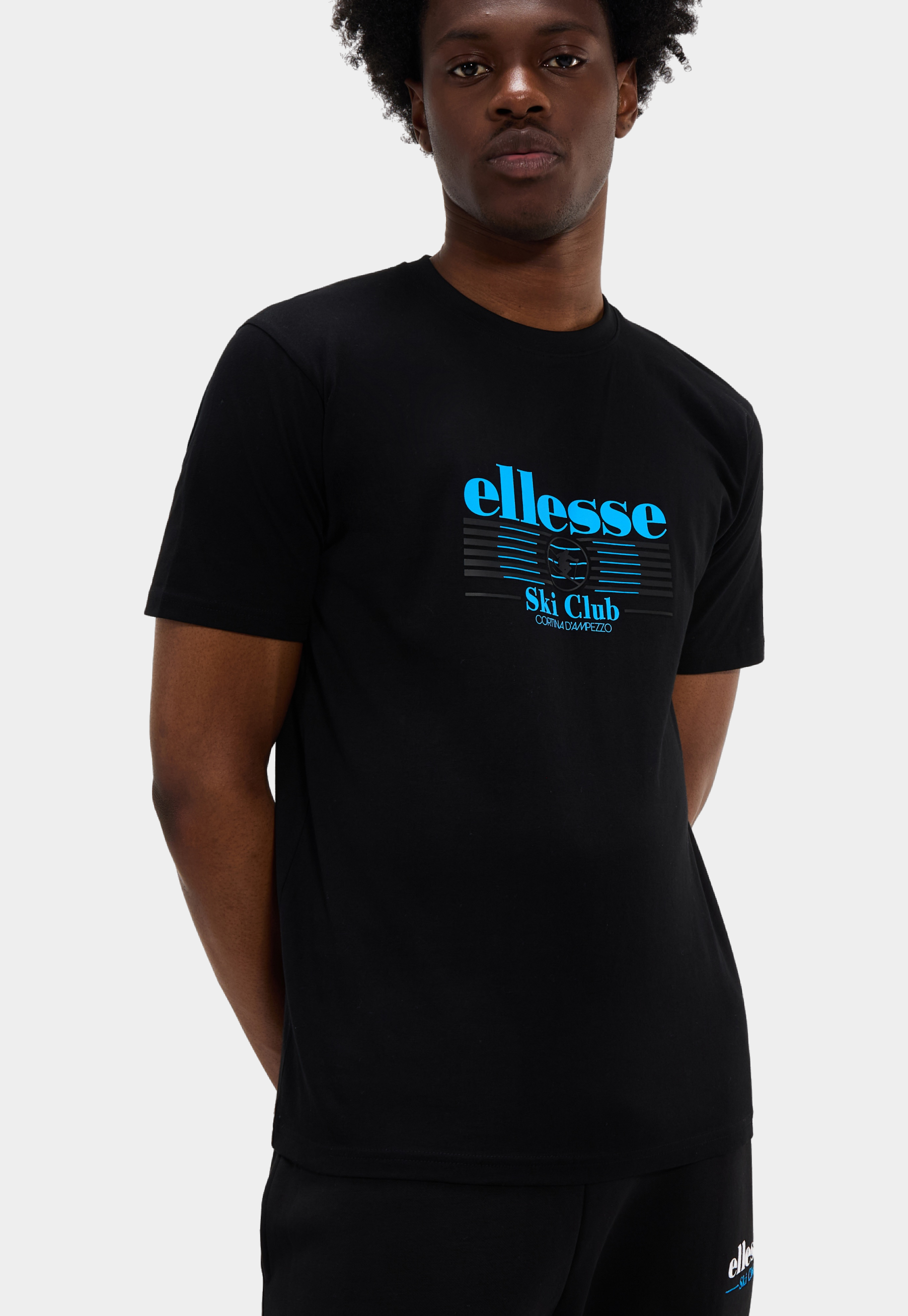 Black טי שירט קצרה לגברים Eliesca ELLESSE‎