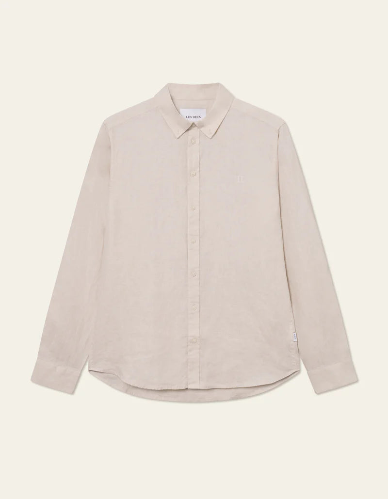 Antique White חולצה מכופתרת פשתן לגברים Konrad LES DEUX