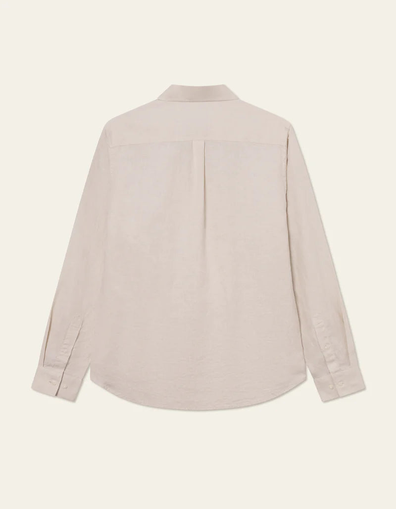 Antique White חולצה מכופתרת פשתן לגברים Konrad LES DEUX