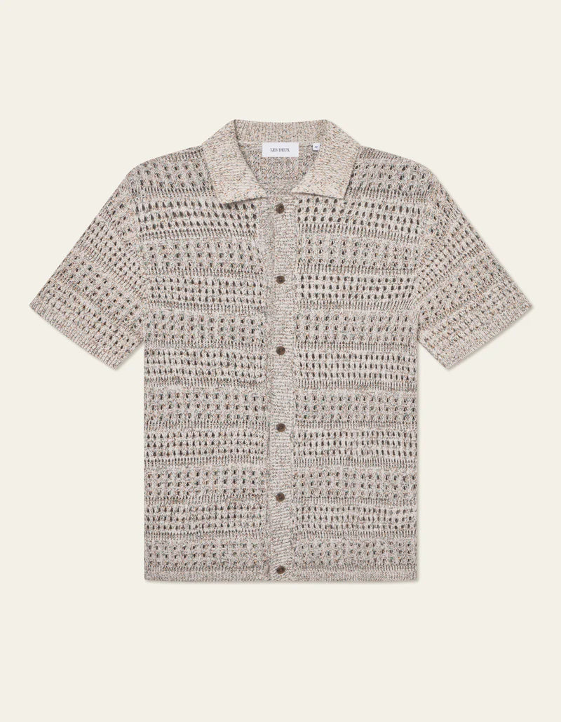 Beige חולצת קרושה קצרה לגברים Elvin LES DEUX