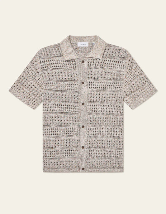 Beige חולצת קרושה קצרה לגברים Elvin LES DEUX