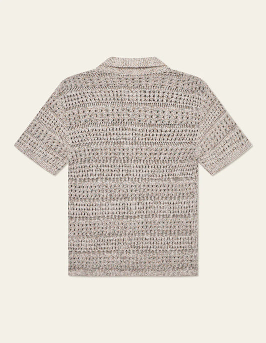 Antique White חולצת קרושה קצרה לגברים Elvin LES DEUX