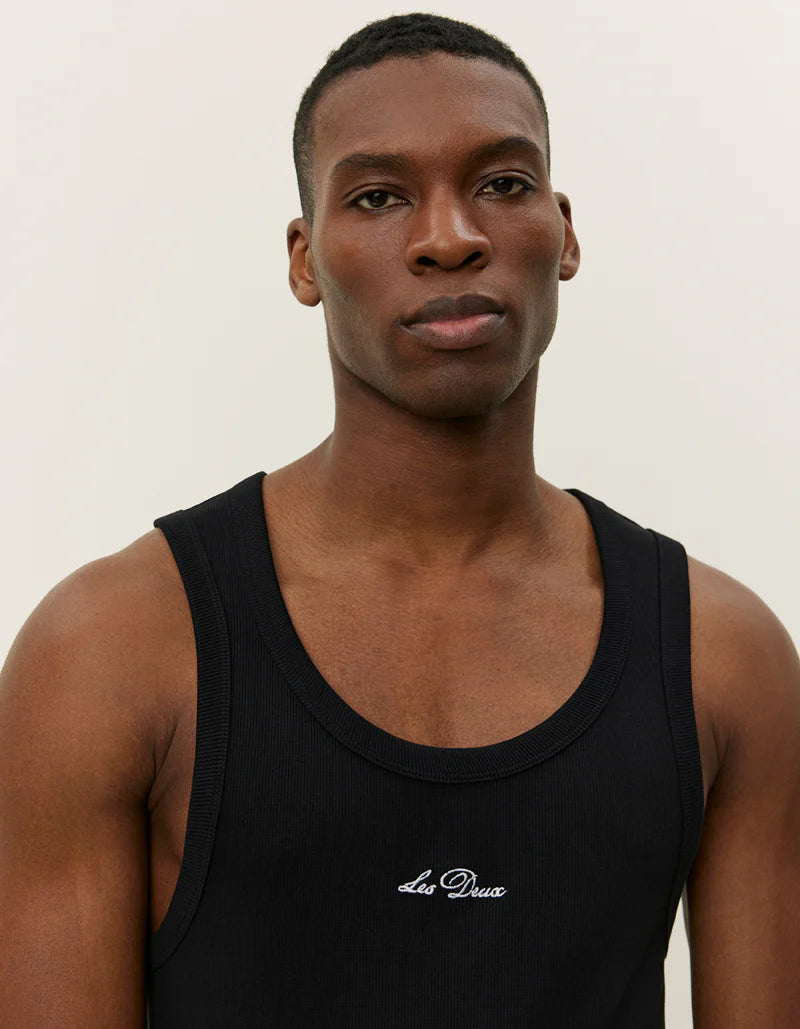 Antique White גופיה עם לוגו לגברים Arthur LES DEUX