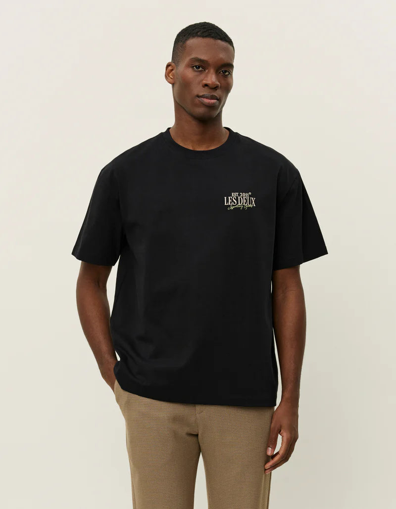 Black טי שירט קצרה לגברים Allen LES DEUX