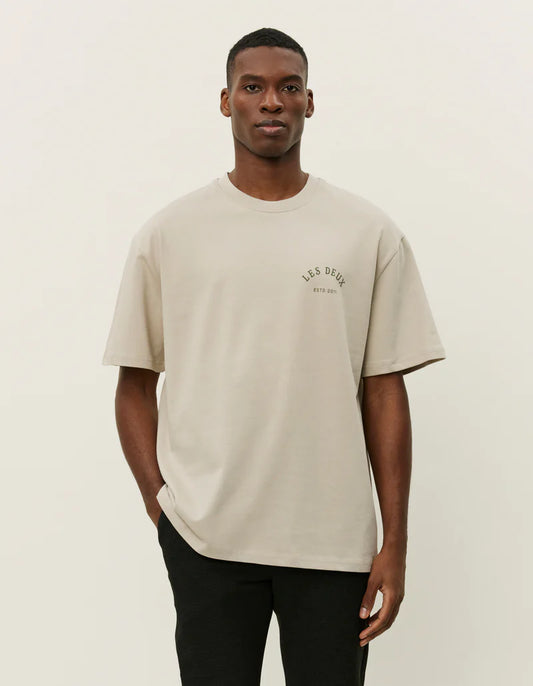 Light Gray טי שירט קצרה לגברים Passion LES DEUX