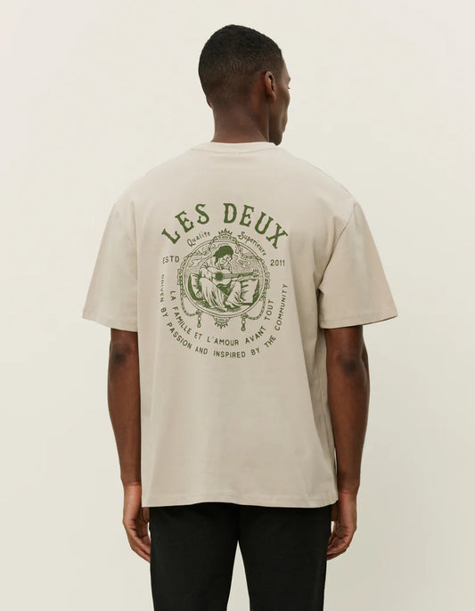 Light Gray טי שירט קצרה לגברים Passion LES DEUX