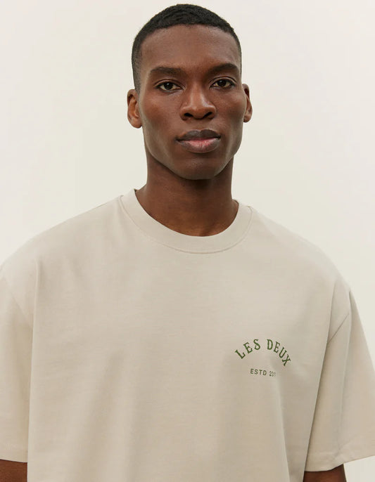 Light Gray טי שירט קצרה לגברים Passion LES DEUX