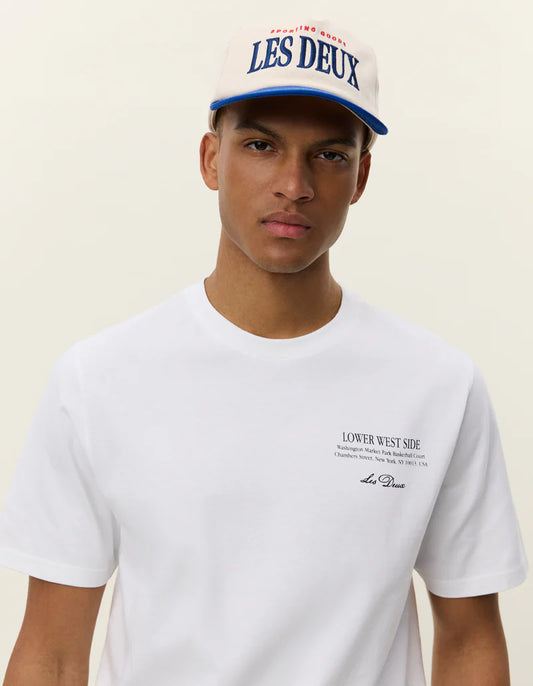 Antique White טי שירט קצרה לגברים West Side LES DEUX