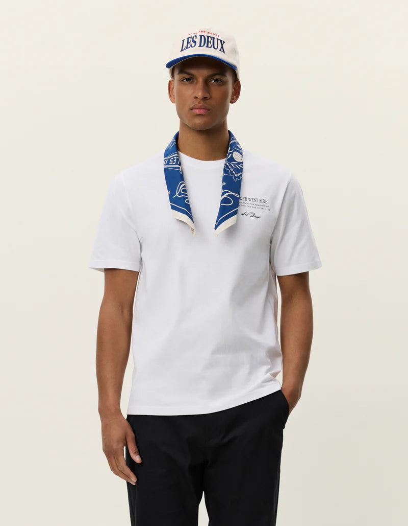Antique White טי שירט קצרה לגברים West Side LES DEUX