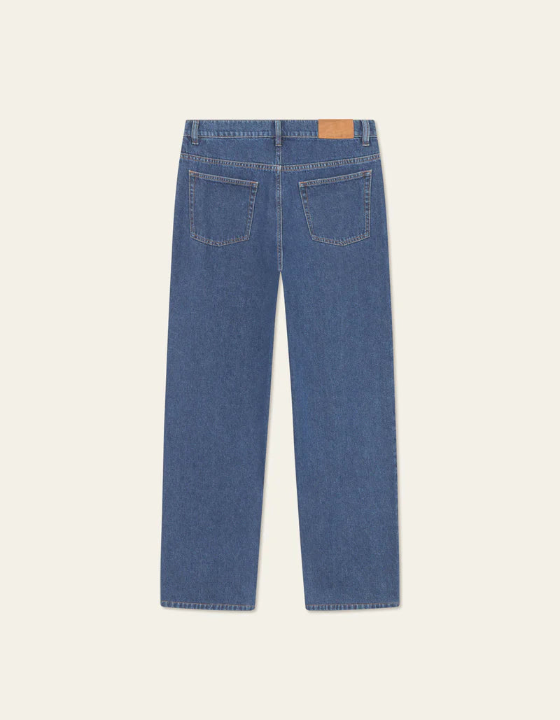 Dark Slate Blue ג׳ינס ארוך לגברים Roi – Straight Fit LES DEUX