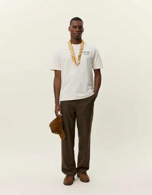 Antique White טי שירט קצרה לגברים Orchard LES DEUX