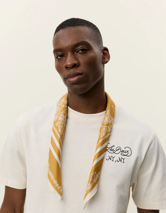 Light Gray טי שירט קצרה לגברים Orchard LES DEUX