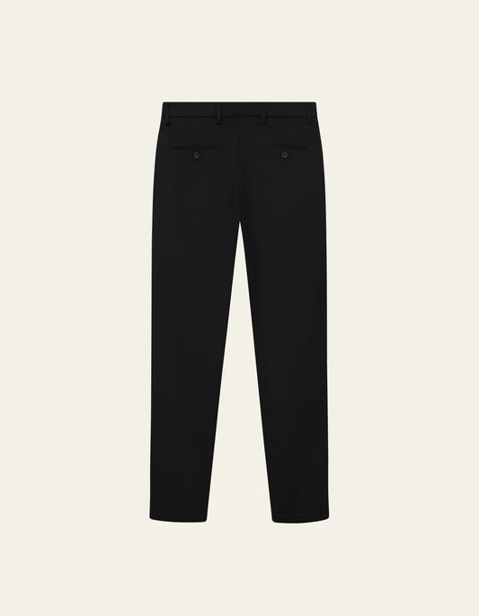 Black מכנסיים ארוכים לגברים Como Herringbone LES DEUX