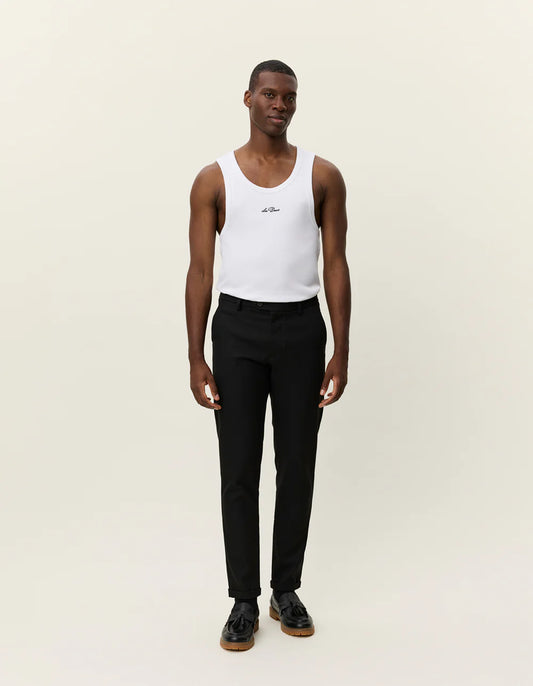 Antique White מכנסיים ארוכים לגברים Como Herringbone LES DEUX