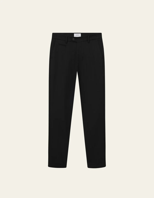 Black מכנסיים ארוכים לגברים Como Herringbone LES DEUX