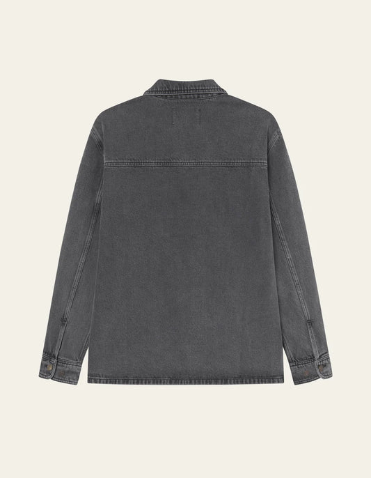 Dark Slate Gray חולצה מכופתרת ארוכה לגברים Loan Washed LES DEUX