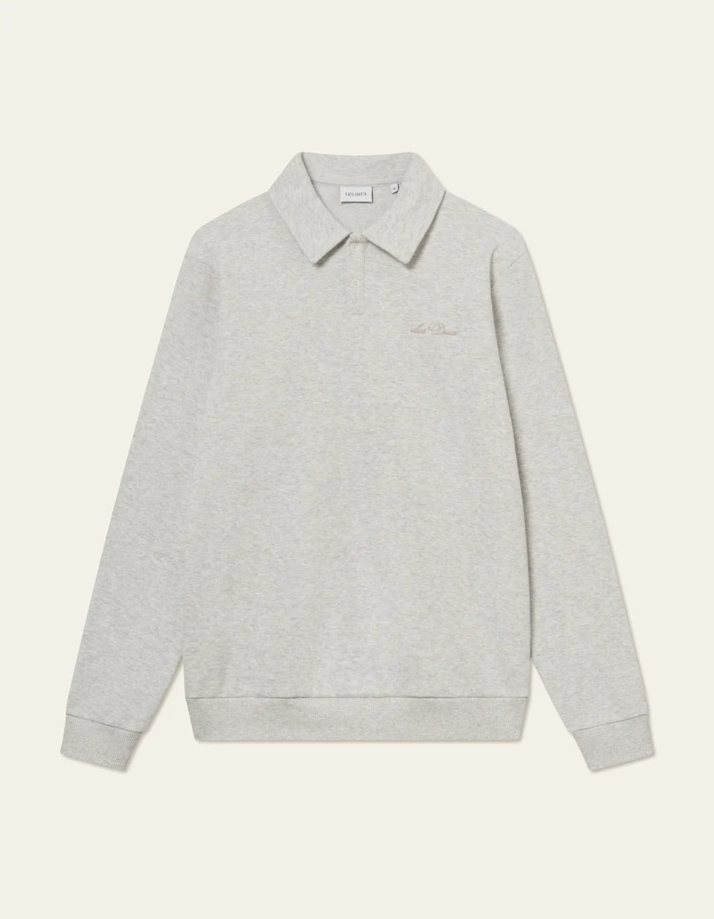 Gray סווטשירט פולו לגברים Ben Polo Piqué LES DEUX