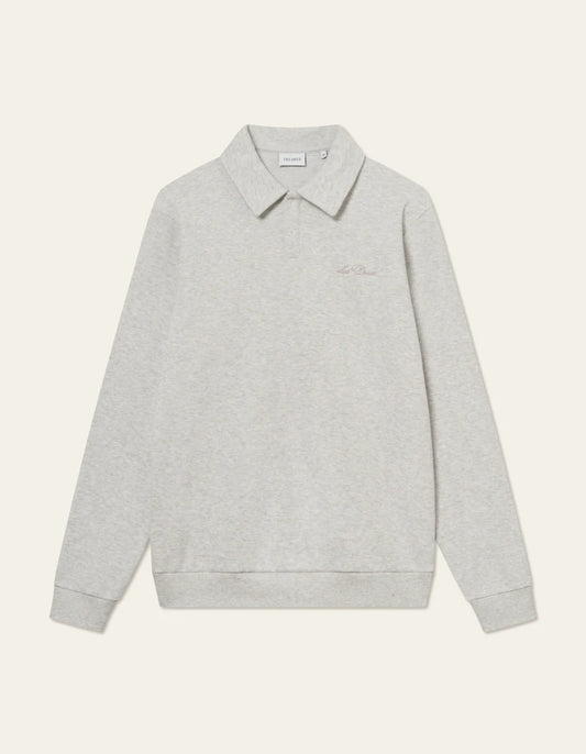 Gray סווטשירט פולו לגברים Ben Polo Piqué LES DEUX