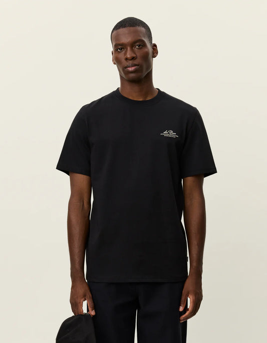 Black טי שירט קצרה לגברים Ben Globe LES DEUX