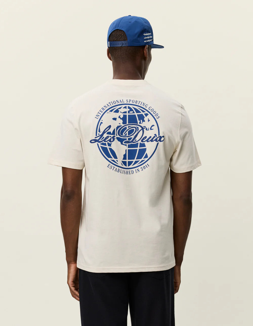 Antique White טי שירט קצרה לגברים Ben Globe LES DEUX