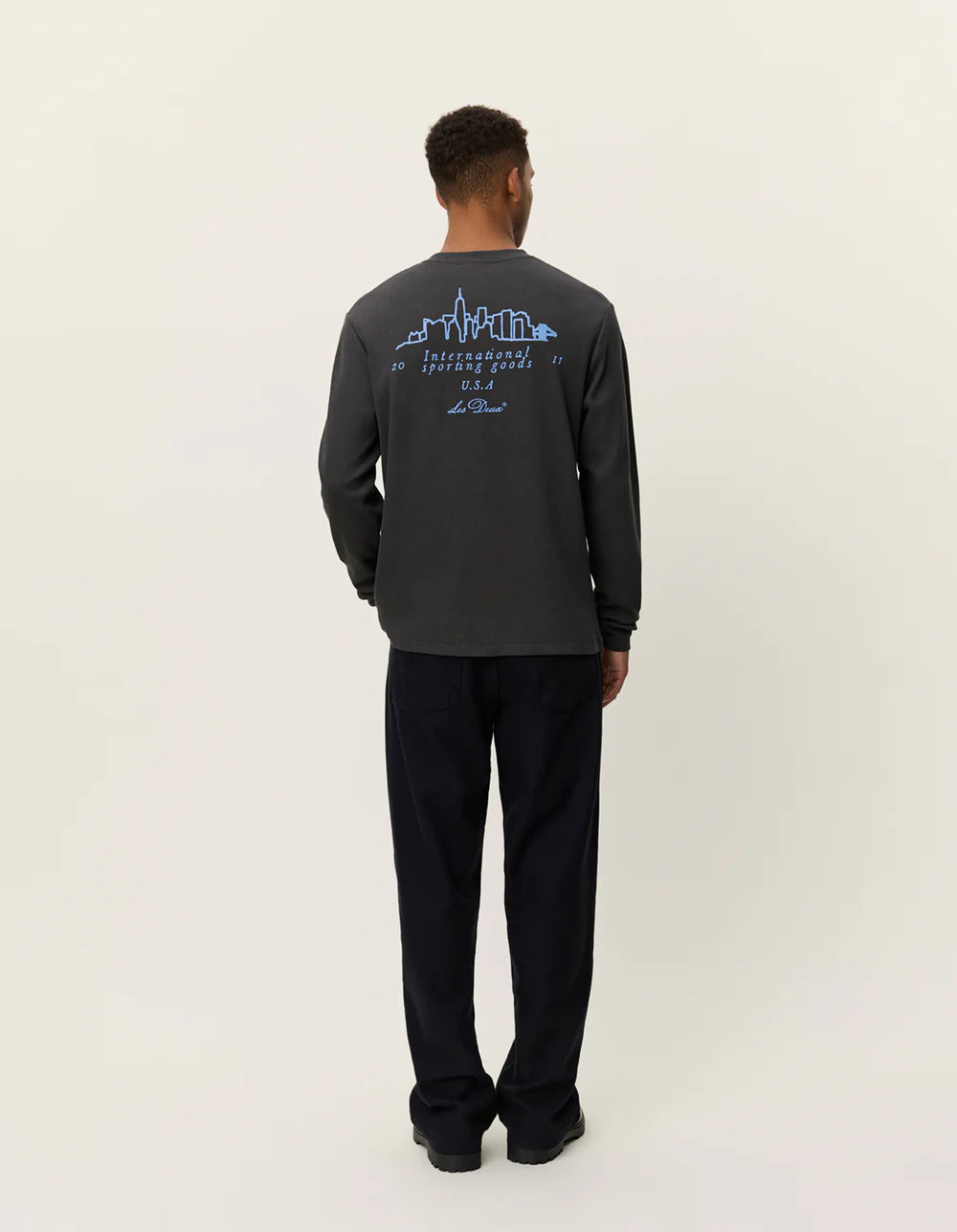 Dark Slate Gray טי שירט ארוכה לגברים Brady Skyline LES DEUX