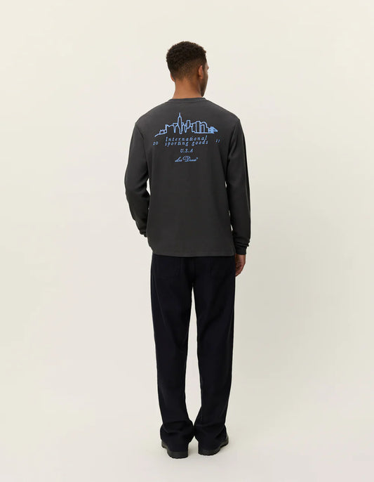 Dark Slate Gray טי שירט ארוכה לגברים Brady Skyline LES DEUX