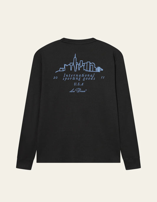 Dark Slate Gray טי שירט ארוכה לגברים Brady Skyline LES DEUX