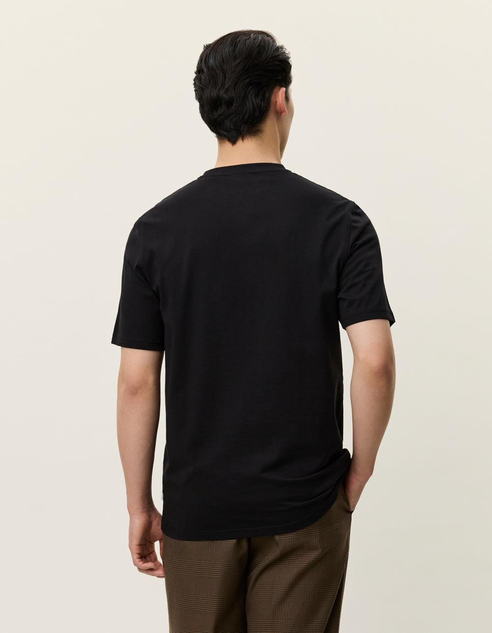 Black טי שירט קצרה לגברים Andrew LES DEUX