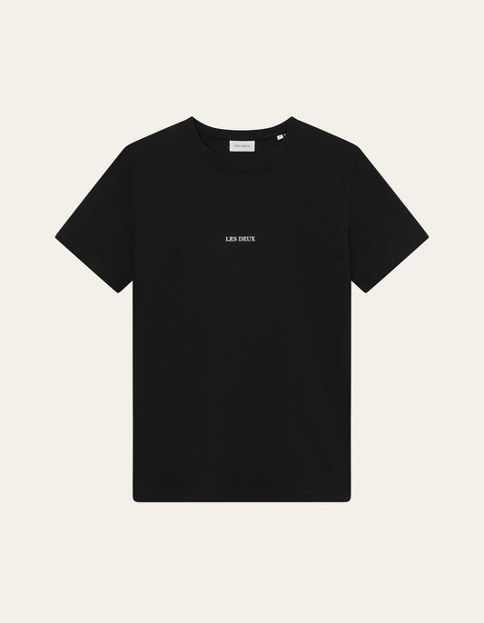 Black טי שירט קצרה לגברים Andrew LES DEUX