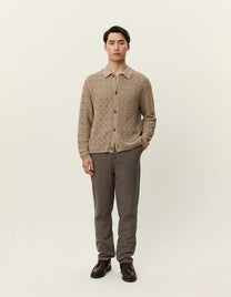 Antique White קרדיגן לגברים Eloi Knit LES DEUX