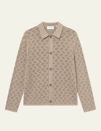 Rosy Brown קרדיגן לגברים Eloi Knit LES DEUX