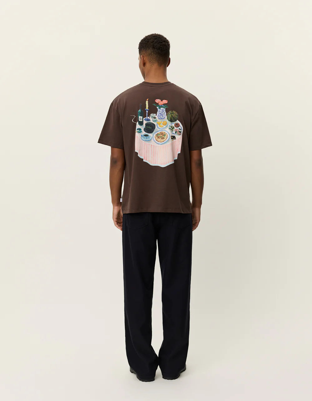 Antique White טי שירט קצרה לגברים Cole Table LES DEUX