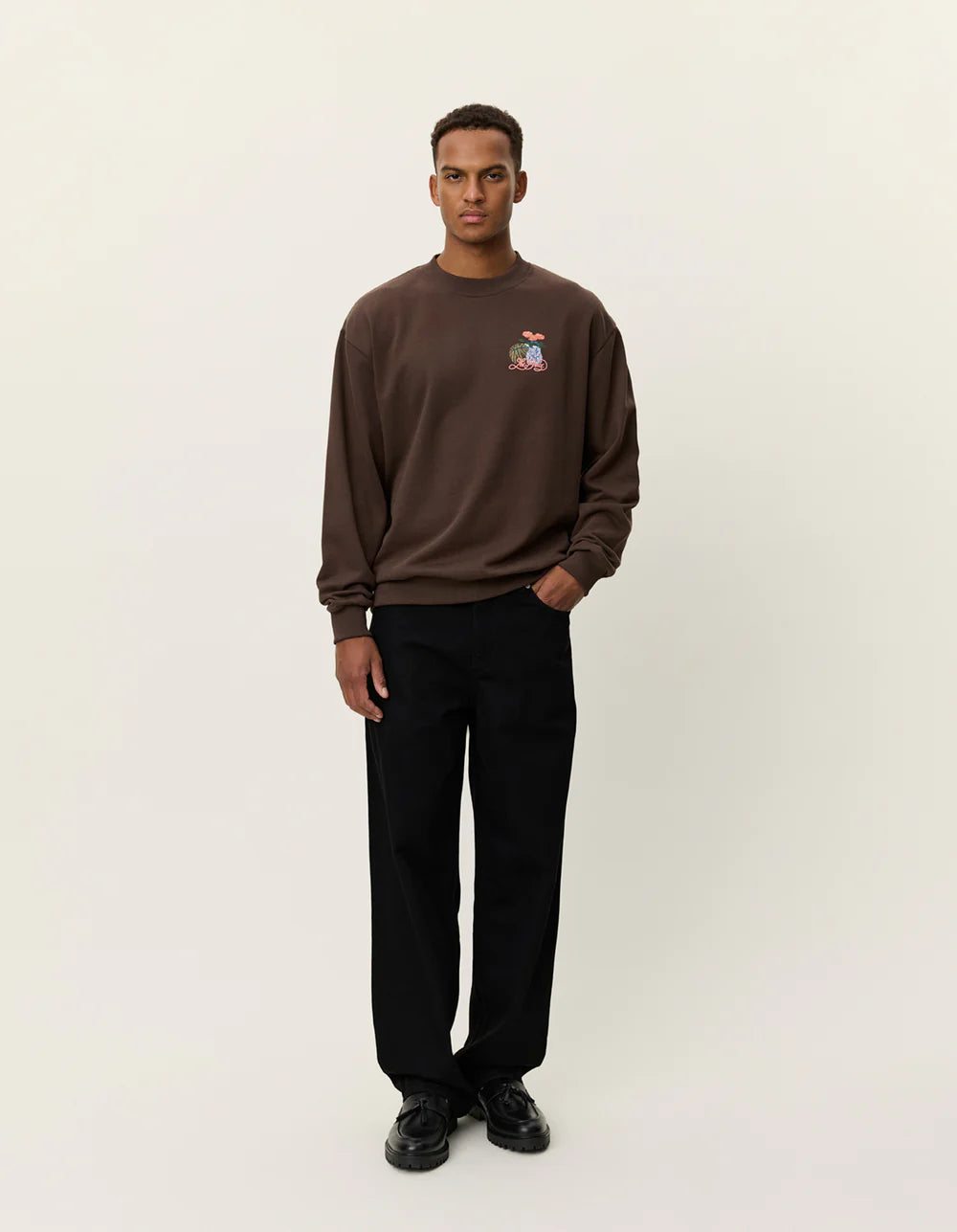 Light Gray סווטשירט לגברים Cole Table LES DEUX