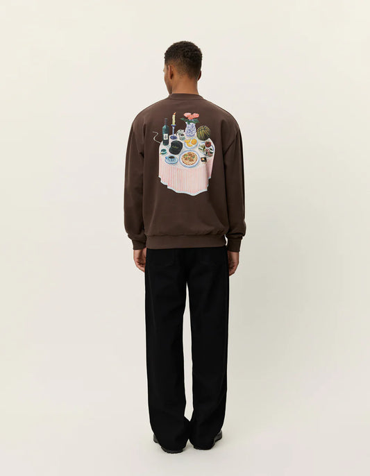 Black סווטשירט לגברים Cole Table LES DEUX