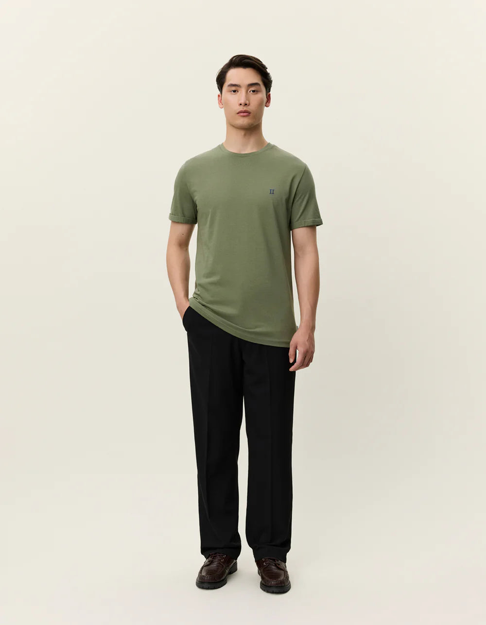 Antique White טי שירט קצרה לגברים Norregaard Contrast LES DEUX