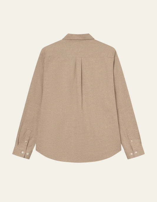 Rosy Brown חולצה מכופתרת ארוכה לגברים Desert Reg LES DEUX